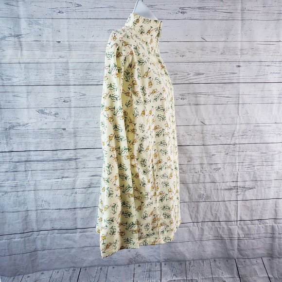 Euro Joy Womens Sweatshirt Jacket Sz Large Yellow Green Martinis Cocktails - Picture 3 of 6